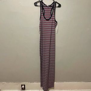 Striped body con may dress